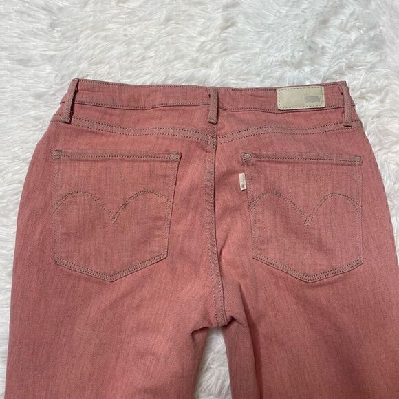 Levis Pink Jeans Crop Legging Womens Size 27 Stretch Denim 29" Inseam - Picture 9 of 9